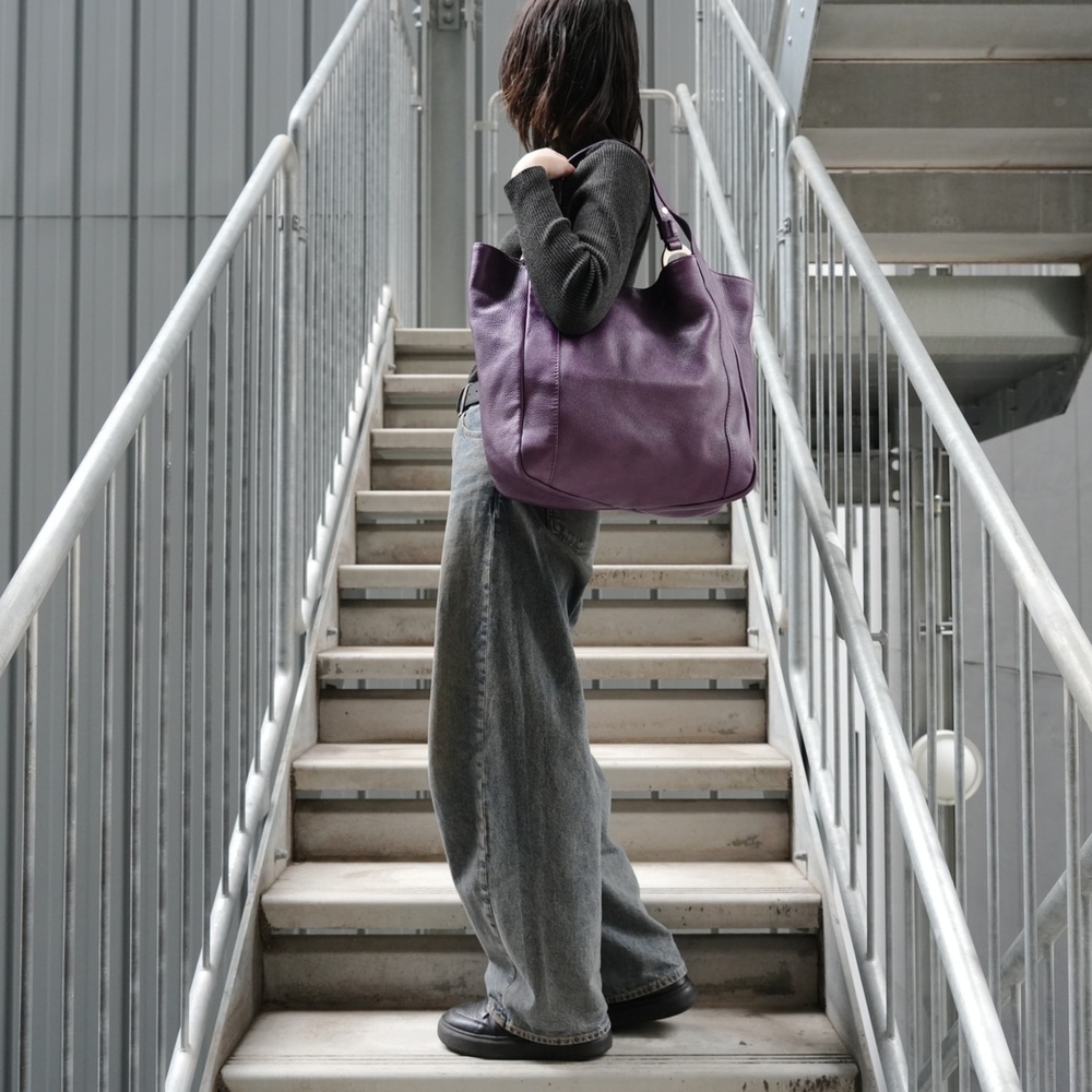 GUCCI Purple Leather Tote Bag - Picture 13 of 13